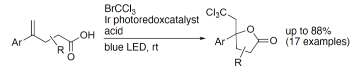 光氧化还原催化三氯甲基烯烃内酯化