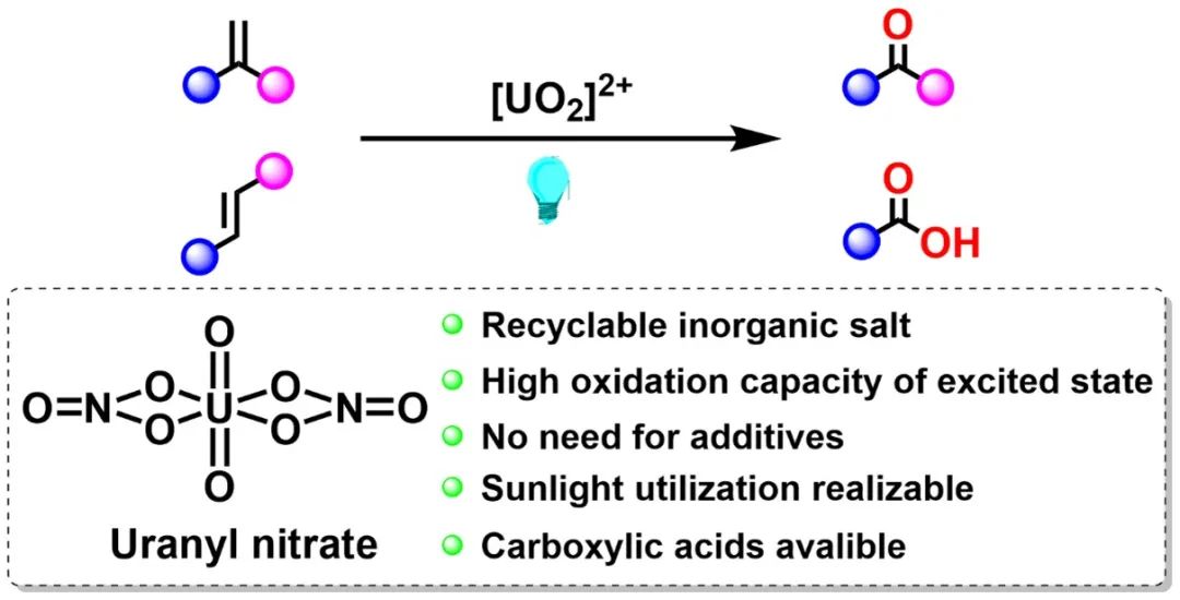 四川大学苏静课题组 | 硝酸铀酰可见光催化芳香烯烃氧化裂解